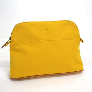 エルメス(Hermes)の【HERMES】エルメス ボリードポーチMM キャンバス イエロー×シルバー金具/br3305hm(ポーチ)