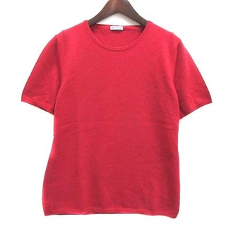 マーロ(malo)のマーロ malo カシミヤ100％ ニット 半袖 セーター レッド 赤 46(ニット/セーター)