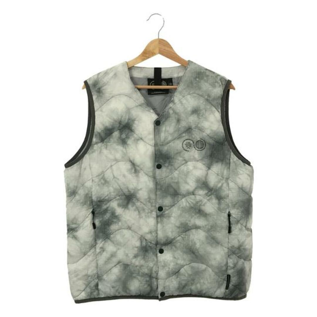 【美品】  PURPLE MOUNTAIN OBSERVATORY / パープル・マウンテン・オブザーバトリー | WAVE QUILTED VEST ICE DYE / アイス ダイ キルティング ベスト | M | ホワイト | メンズメンズ