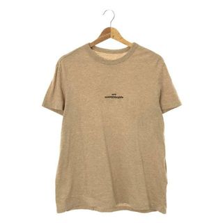 Maison Margiela / メゾンマルジェラ | 2021SS | 反転ロゴ 刺しゅう Tシャツ | 44 | ベージュ | メンズ(Tシャツ/カットソー(半袖/袖なし))