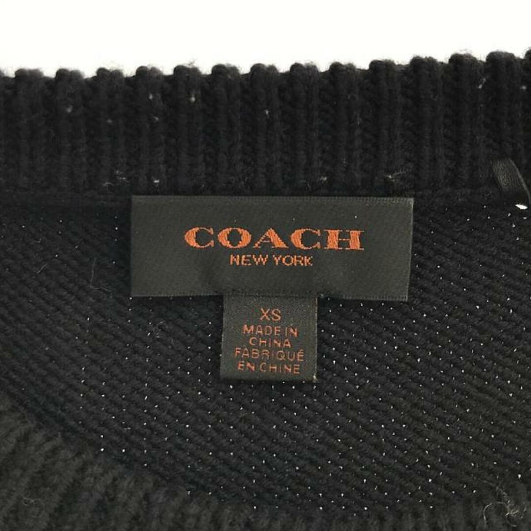 COACH(コーチ)のCOACH / コーチ | 星条旗 クルーネックニット | XS | ブラック/ホワイト | レディース レディースのトップス(ニット/セーター)の商品写真