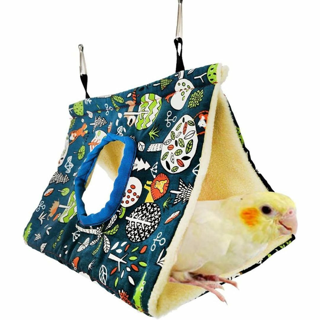 小動物 ハンモック 鳥の巣 インコ オウム ハンモック 文鳥 寝床 三角ハウス メンズのジャケット/アウター(ノーカラージャケット)の商品写真