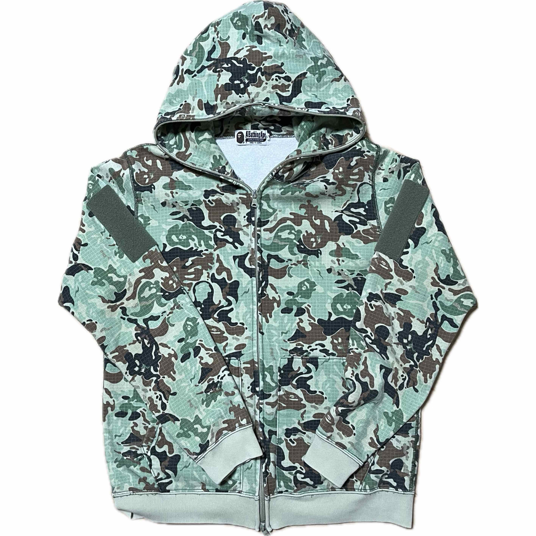 短丈A BATHING APE ゴーストカモ　迷彩　ジップパーカー