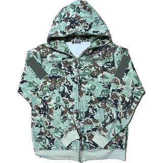 アベイシングエイプ(A BATHING APE)のA BATHING APE ゴーストカモ　迷彩　ジップパーカー(パーカー)