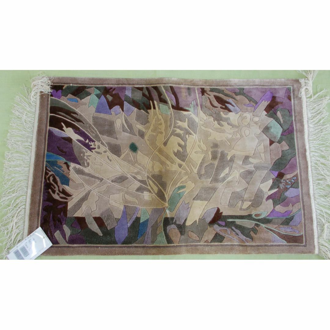 玄関マット シルク段通140段 60×90cm 手織りシルク段通GR 玄関マット 玄関マット シルク段通140段 60×90cm 手織りシルク段通GR 玄関マット
