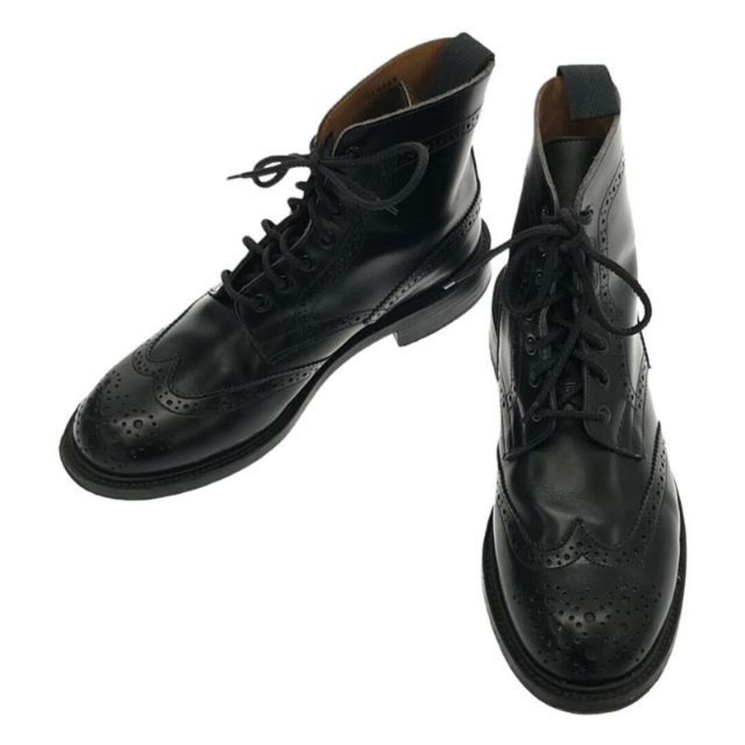 Trickers(トリッカーズ)のTricker's / トリッカーズ | モールトン ウイングチップ ブーツ | 6 1/2 | ブラック | レディース レディースの靴/シューズ(ブーツ)の商品写真