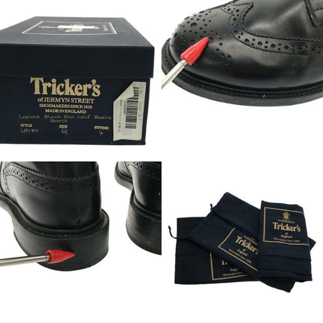 Trickers(トリッカーズ)のTricker's / トリッカーズ | モールトン ウイングチップ ブーツ | 6 1/2 | ブラック | レディース レディースの靴/シューズ(ブーツ)の商品写真