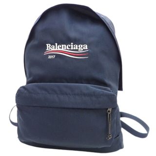 バレンシアガ(Balenciaga)のBALENCIAGA(バレンシアガ) エクスプローラー ロゴ リュックサック リュック・バックパック ナイロン ネイビー紺 ガンメタル金具 459744 メンズ 40802070338【中古】【アラモード】(バッグパック/リュック)