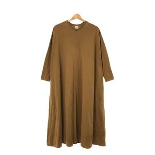 エリン(ELIN)の【美品】  ELIN / エリン | Jersey mantle line dress ワンピース | 38 | キャメル | レディース(ロングワンピース/マキシワンピース)