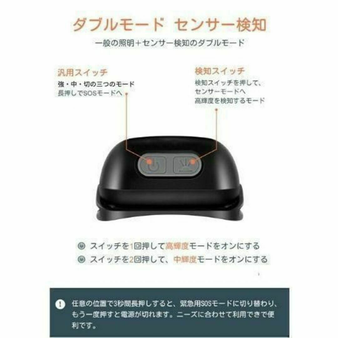 ト LED USB充電式 センサーON/OFF機能 アウト スポーツ/アウトドアのアウトドア(ライト/ランタン)の商品写真