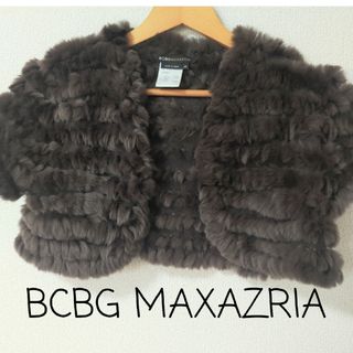 ビーシービージーマックスアズリア(BCBGMAXAZRIA)の【BCBG MAXAZRIA】ラビットファー　ボレロ　Mサイズ　ショート丈(毛皮/ファーコート)