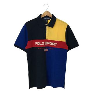 【新品】  POLO SPORT / ポロスポーツ | ロゴ刺しゅう マルチカラー 半袖 ポロシャツ | XL | マルチカラー | メンズ(Tシャツ/カットソー(半袖/袖なし))