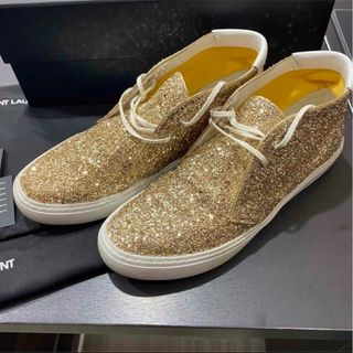 サンローラン(Saint Laurent)の1回　定価12万 サンローラン　スパンコール　ハイカット　シューズ 41 26(スニーカー)