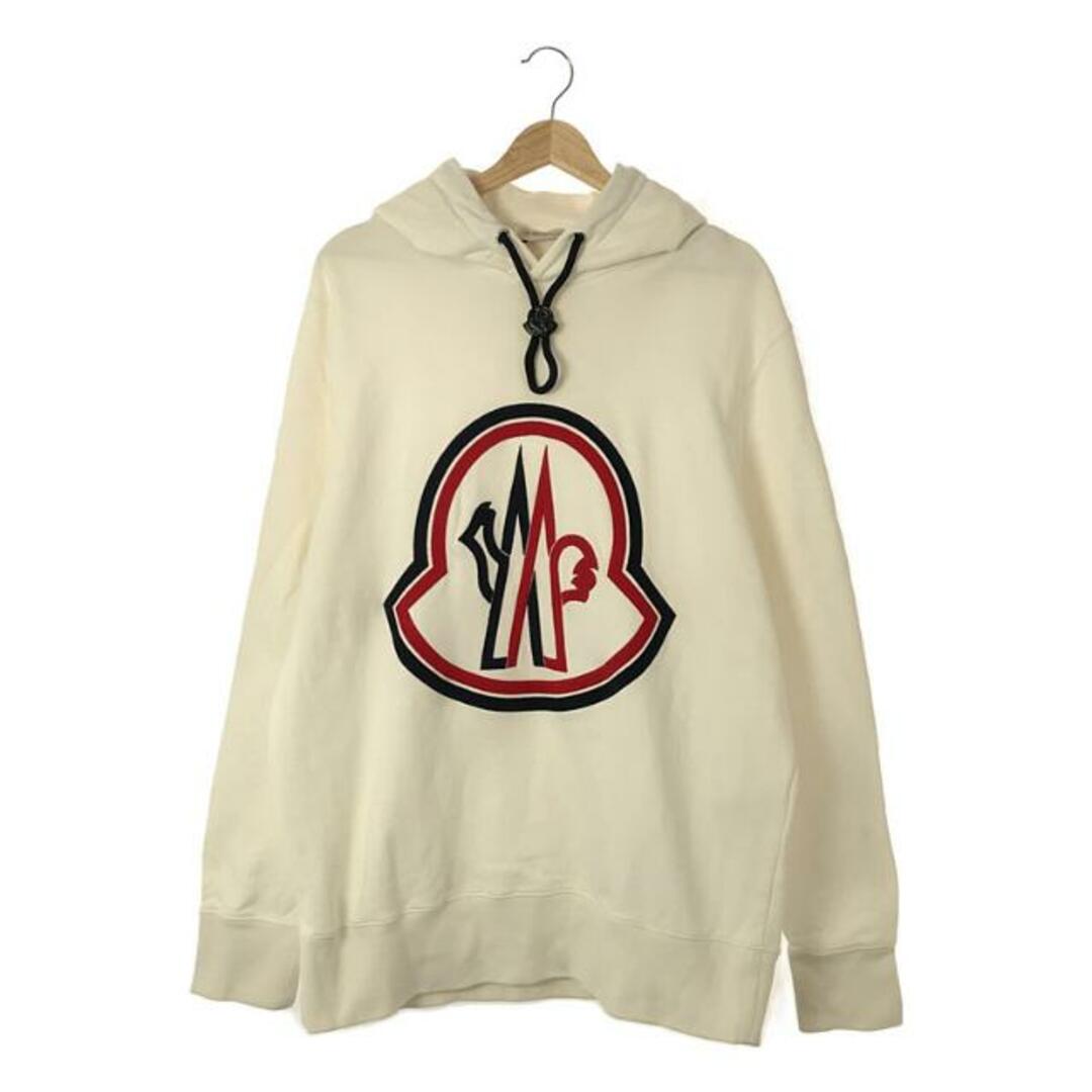 MONCLER / モンクレール | 2020AW | MAGLIA HOODIE SWEATER ドローストリング ロゴ フーディ | XL | ホワイト | メンズ