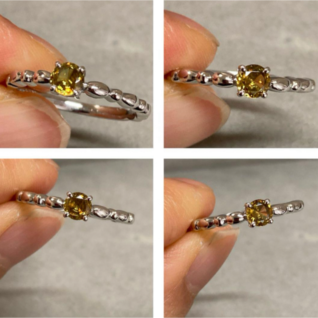 Pt900 0.292ct スフェーン　リング　指輪 レディースのアクセサリー(リング(指輪))の商品写真