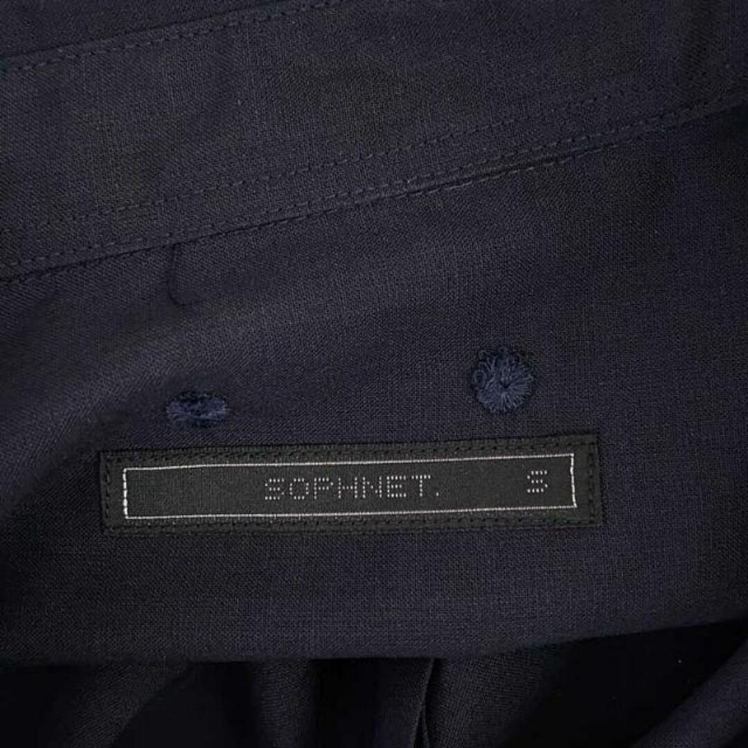 SOPHNET.(ソフネット)の【美品】  SOPHNET. / ソフネット | 2023SS | SUMMER STRETCH WOOL S/S BAGGY SHIRT / バギーシャツ | S | ネイビー | メンズ メンズのトップス(Tシャツ/カットソー(半袖/袖なし))の商品写真