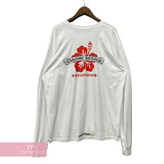 クロムハーツ(Chrome Hearts)のCHROME HEARTS Honolulu Limited Back Scroll Logo LS Tee クロムハーツ ホノルル限定バックスクロールロゴロングスリーブTシャツ 長袖カットソー ロンT 胸ポケット ハイビスカス ハワイ ホワイト サイズXXL 【231211】【中古-B】【me04】(Tシャツ/カットソー(半袖/袖なし))