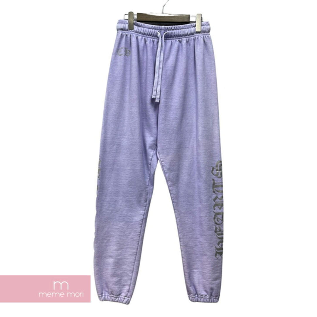 Chrome Hearts(クロムハーツ)のCHROME HEARTS Miami Limited Sweat Pants クロムハーツ マイアミ限定スウェットパンツ ロゴプリント 裏起毛 染め加工 ライトパープル サイズM 【231211】【中古-A】【me04】 メンズのスーツ(スラックス/スーツパンツ)の商品写真