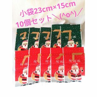 ☆小10個セット☆　新品　クリスマス　プレゼント　ラッピング袋　袋　ラッピング(ラッピング/包装)