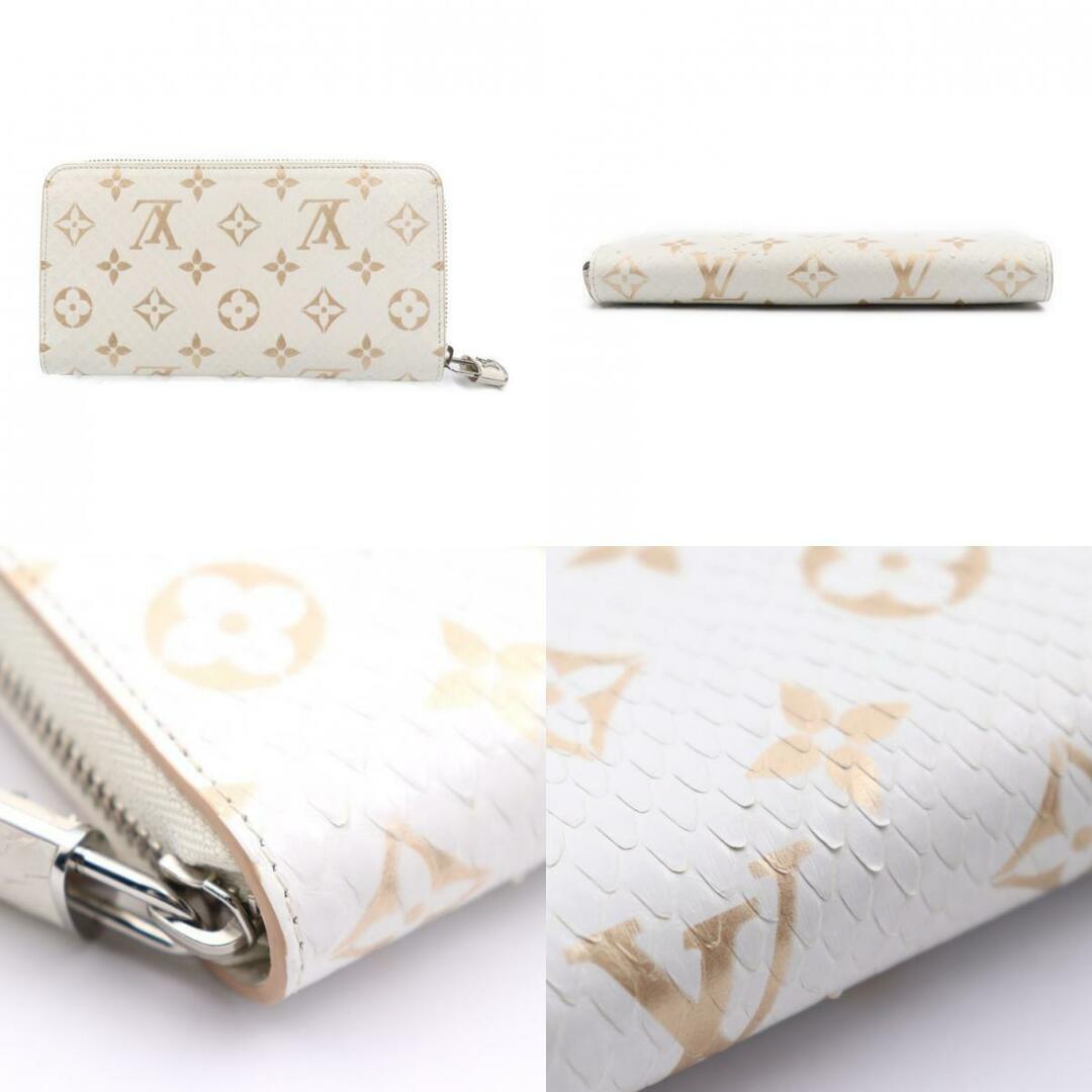 LOUIS VUITTON(ルイヴィトン)のLOUIS VUITTON ルイ ヴィトン モノグラム ジッピーウォレット 長財布 N97773 パイソン   ラテ ホワイト系 シルバー金具  ラウンドファスナー エキゾチックレザー ビトン 【本物保証】 レディースのファッション小物(財布)の商品写真