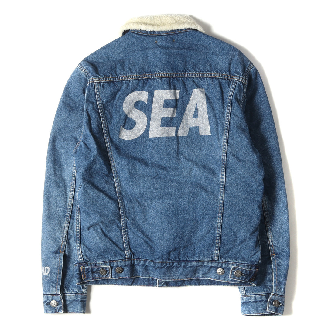 MINEDENIM マインデニム ジャケット サイズ:1 20AW WIND AND SEA ウィンダンシー ウォッシュ加工 デニム ボア ランチジャケット Denim Boa GJKT インディゴ 日本製 アウター ブルゾン コラボ【メンズ】メンズ