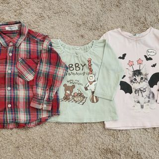 エイチアンドエム(H&M)のトップス3枚セット.ᐟ‪.ᐟ‪お着替え袋や洗い替えに...♪*゜(Tシャツ/カットソー)