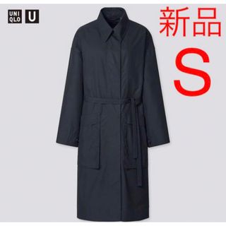 ユニクロ(UNIQLO)の新品　ユニクロ　ユー　コットンロングコート　Sサイズ　ブラック(ロングコート)