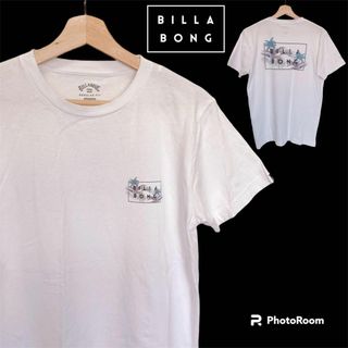 ビラボン(billabong)の2225美品  ビラボン Tシャツ ロゴ  ホワイト カットソー Ｍ 厚手生地(Tシャツ/カットソー(半袖/袖なし))