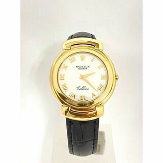ロレックス(ROLEX)の極美品　ロレックス　K18YG　チェリーニ　6622　 ホワイト　Dバックル 箱(腕時計(アナログ))