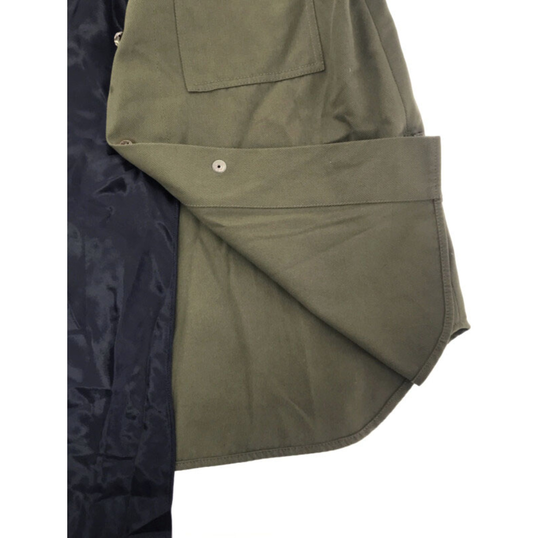 sacai(サカイ)のsacai サカイ 18AW ドッキングミリタリーシャツジャケット カーキ×ネイビー 3 18-04123 レディースのトップス(シャツ/ブラウス(半袖/袖なし))の商品写真