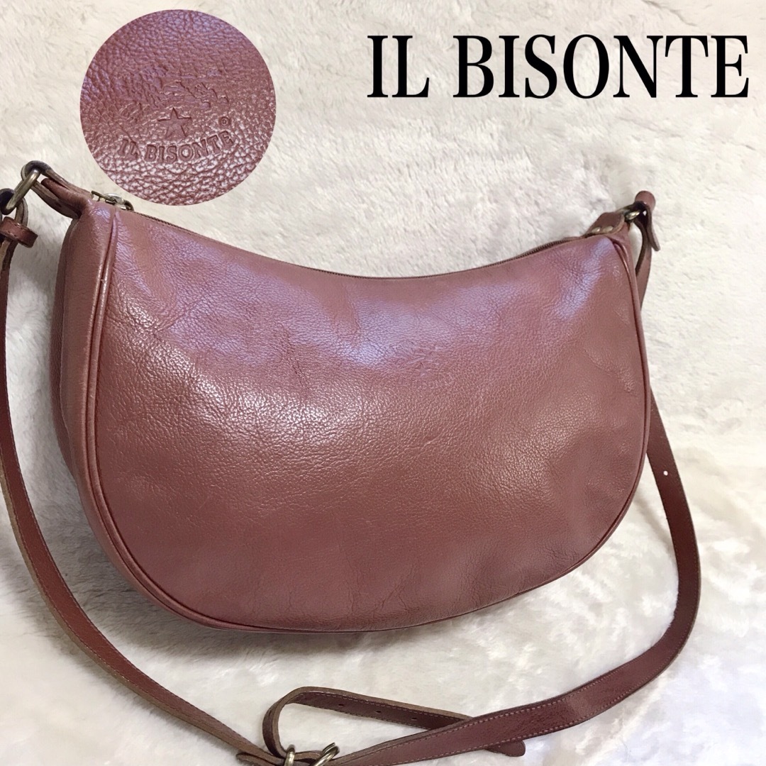 割引卸売り 美品 IL BISONTE イルビゾンテ ハーフムーン ショルダー