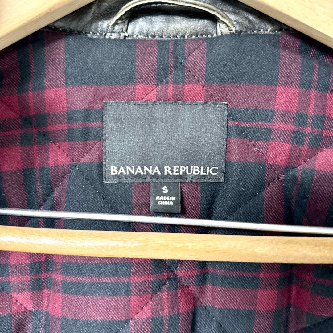 Banana Republic(バナナリパブリック)のバナナリパブリック ライダース レザージャケット 牛革 メンズのジャケット/アウター(レザージャケット)の商品写真