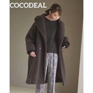 ココディール(COCO DEAL)の美品【COCODEAL】ココディール  ダブルブレスト ボア ロングコート(ロングコート)