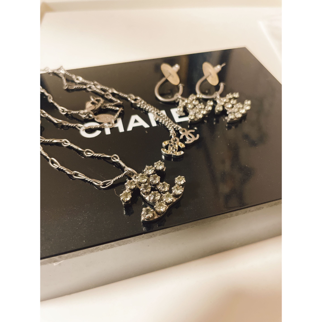 CHANEL ピアス&ネックレスセット リバーシブルアクセサリー