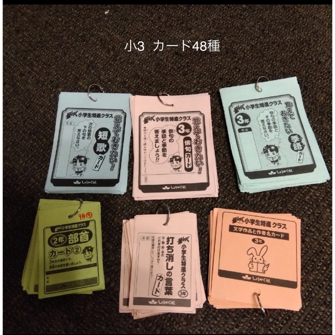 しょうがく社　家庭用教材　毎回の復習　小3 　授業配布　1年分　＋カード48種 エンタメ/ホビーの本(語学/参考書)の商品写真