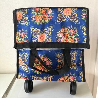 折りたたみ式　キャスター付きバッグ　エコバッグ　買い物バッグ(トラベルバッグ/スーツケース)