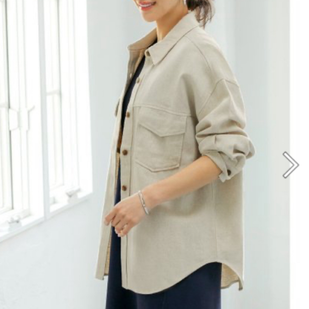 STYLE DELI(スタイルデリ)の綿麻ツイルシャツジャケット　スタイルデリ　STYLEDELI レディースのトップス(シャツ/ブラウス(長袖/七分))の商品写真