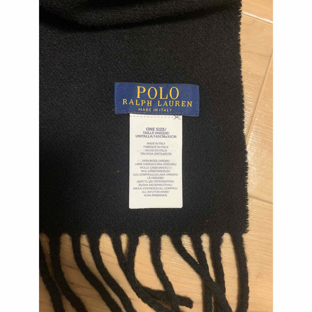 POLO RALPH LAUREN(ポロラルフローレン)のポロラルフローレン毛100%  ポロマーク刺繍 レディースのファッション小物(マフラー/ショール)の商品写真