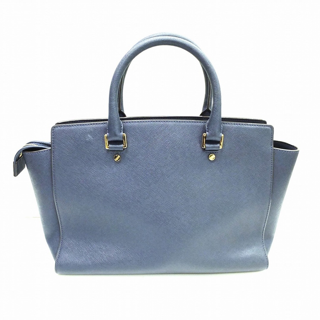 Michael Kors(マイケルコース)のMICHAEL KORS マイケルコース レザー 2WAY バッグ ネイビー トートバッグ ショルダーバッグ ブルー【中古】JA-18314 レディースのバッグ(トートバッグ)の商品写真