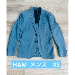 エイチアンドエム(H&M)のH&M  ジャケット　アウター　メンズ　ネイビー　紺　XS(テーラードジャケット)