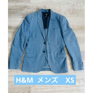 エイチアンドエム(H&M)のH&M  ジャケット　アウター　メンズ　ネイビー　紺　XS(テーラードジャケット)