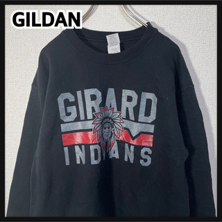 ギルタン(GILDAN)の【ギルダン】スウェット　ネイティブアメリカン　デカロゴ　黒　ビッグプリント99(スウェット)