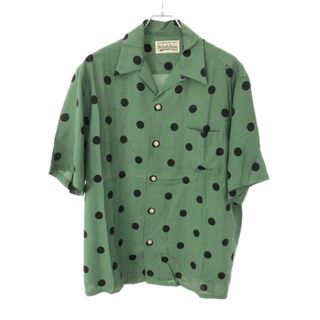 ワコマリア(WACKO MARIA)のWACKO MARIA ワコマリア 23SS DOTS OPEN COLLAR SHIRT ドット柄オープンカラーレーヨンシャツ グリーン L(シャツ)