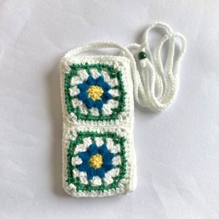 クロシェポシェット くすみカラー ハンドメイド(バッグ)