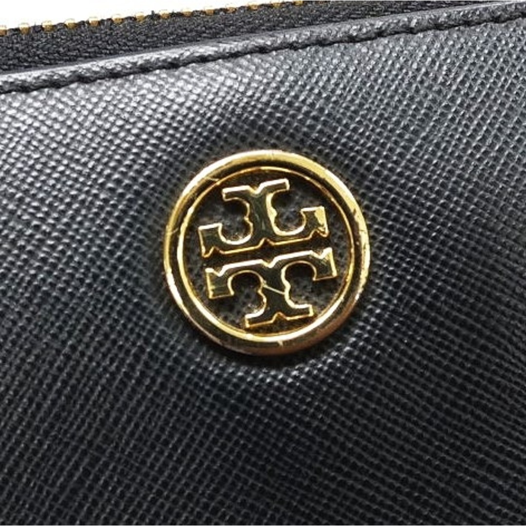 Tory Burch(トリーバーチ)のTORY BURCH トリーバーチ 長財布 レザー ラウンドファスナー 財布 ブラック 黒 ゴールド【中古】JA-18320 レディースのファッション小物(財布)の商品写真