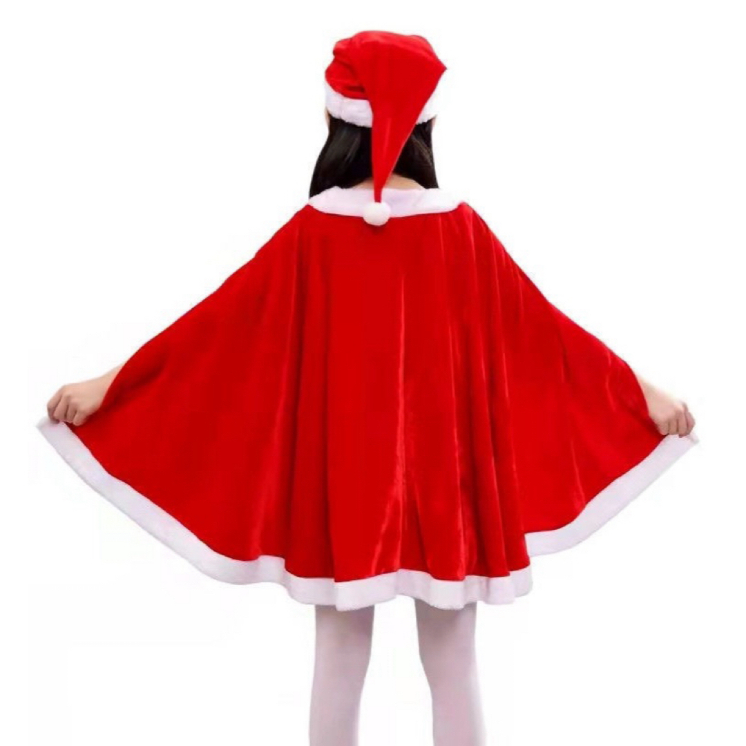 140サイズ コスチューム 女の子キッズ サンタ 衣装 コスプレ クリスマス  エンタメ/ホビーのコスプレ(衣装一式)の商品写真