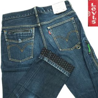 リーバイス(Levi's)のジップポケット★Levi's 502★W32限定ドット裏地デニムパンツSZP86(デニム/ジーンズ)