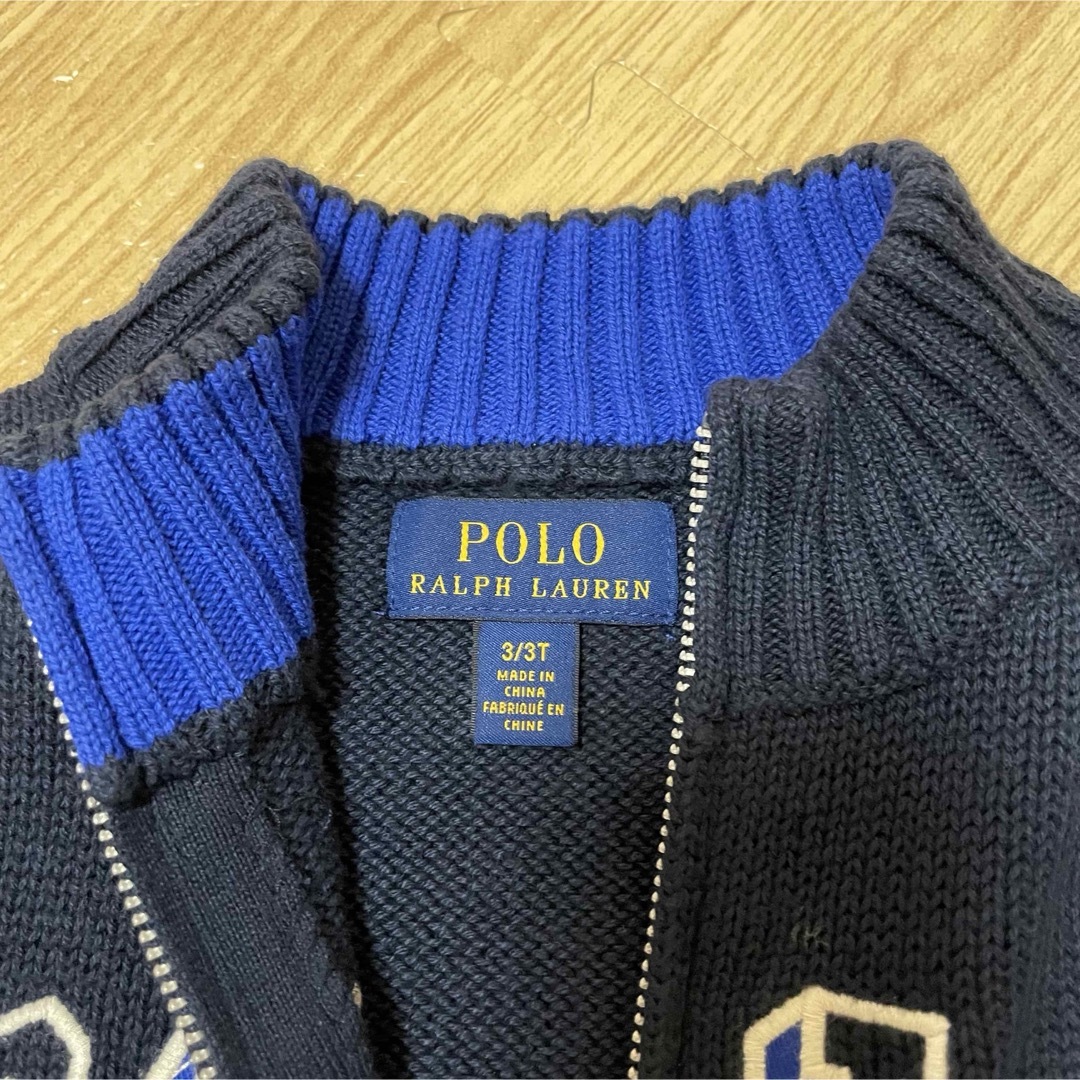 POLO RALPH LAUREN(ポロラルフローレン)のポロ　ラルフローレン  カーディガン　ジップ　サイズ100 キッズ/ベビー/マタニティのキッズ服男の子用(90cm~)(ジャケット/上着)の商品写真