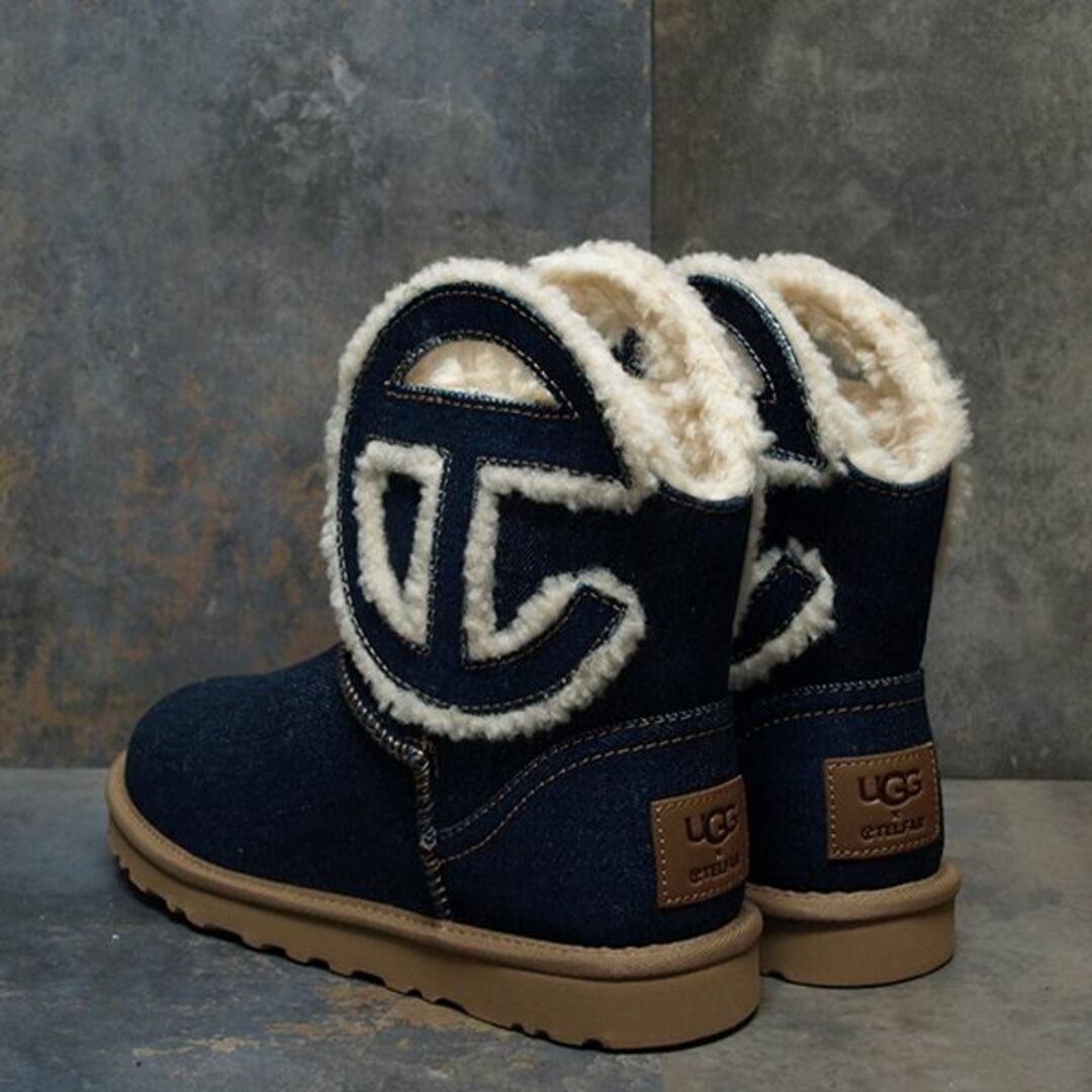 UGG(アグ)の未使用・2023FW アグ×テルファー・デニム×ムートンブーツ レディースの靴/シューズ(ブーツ)の商品写真