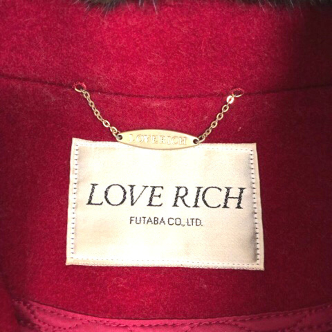 other(アザー)のLOVE RICH コート ウール混 11AR レッド ダークブラウン レディースのジャケット/アウター(その他)の商品写真